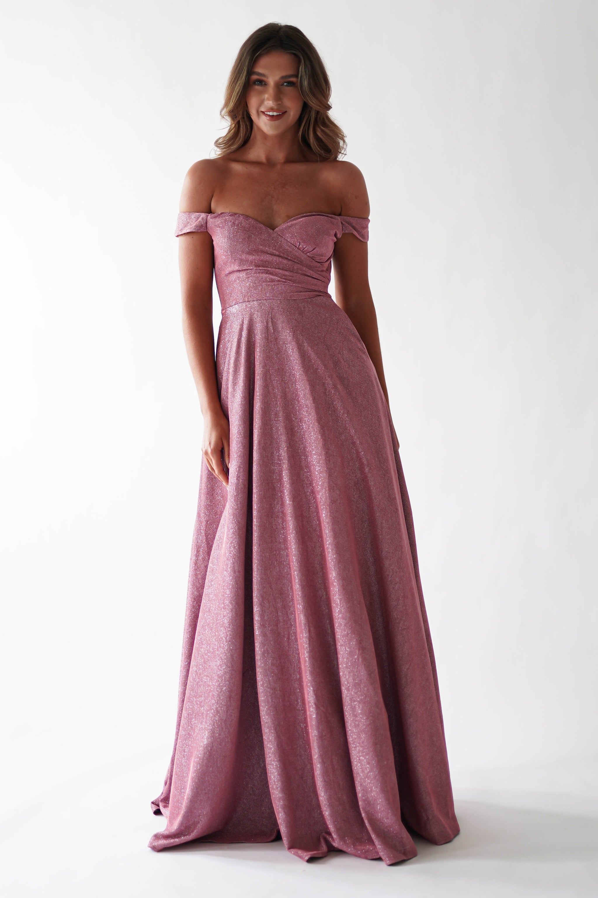 Trina Glitter Maxi Gown (Emerald) main image 0