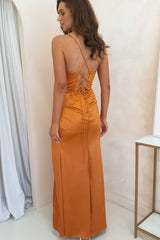 Samia Bodycon Gown | Sunset Orange