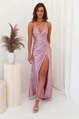 Jelina Sequin Gown | Pink Iridescent