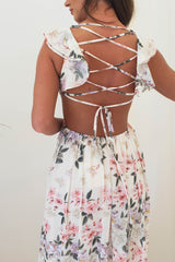 Keegan Floral Maxi Dress | Cream