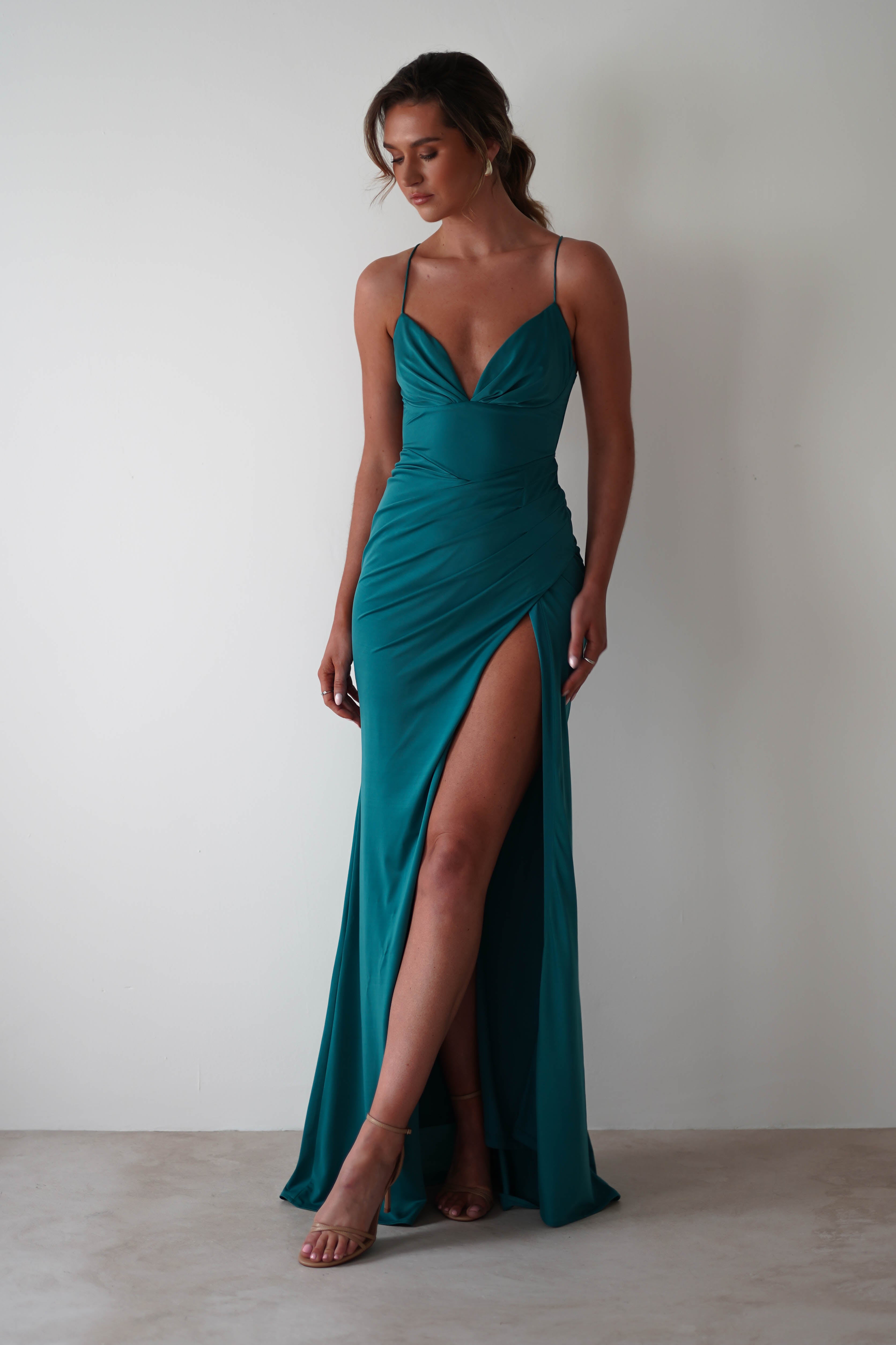 Aldina Soft Bodycon Dress | Teal