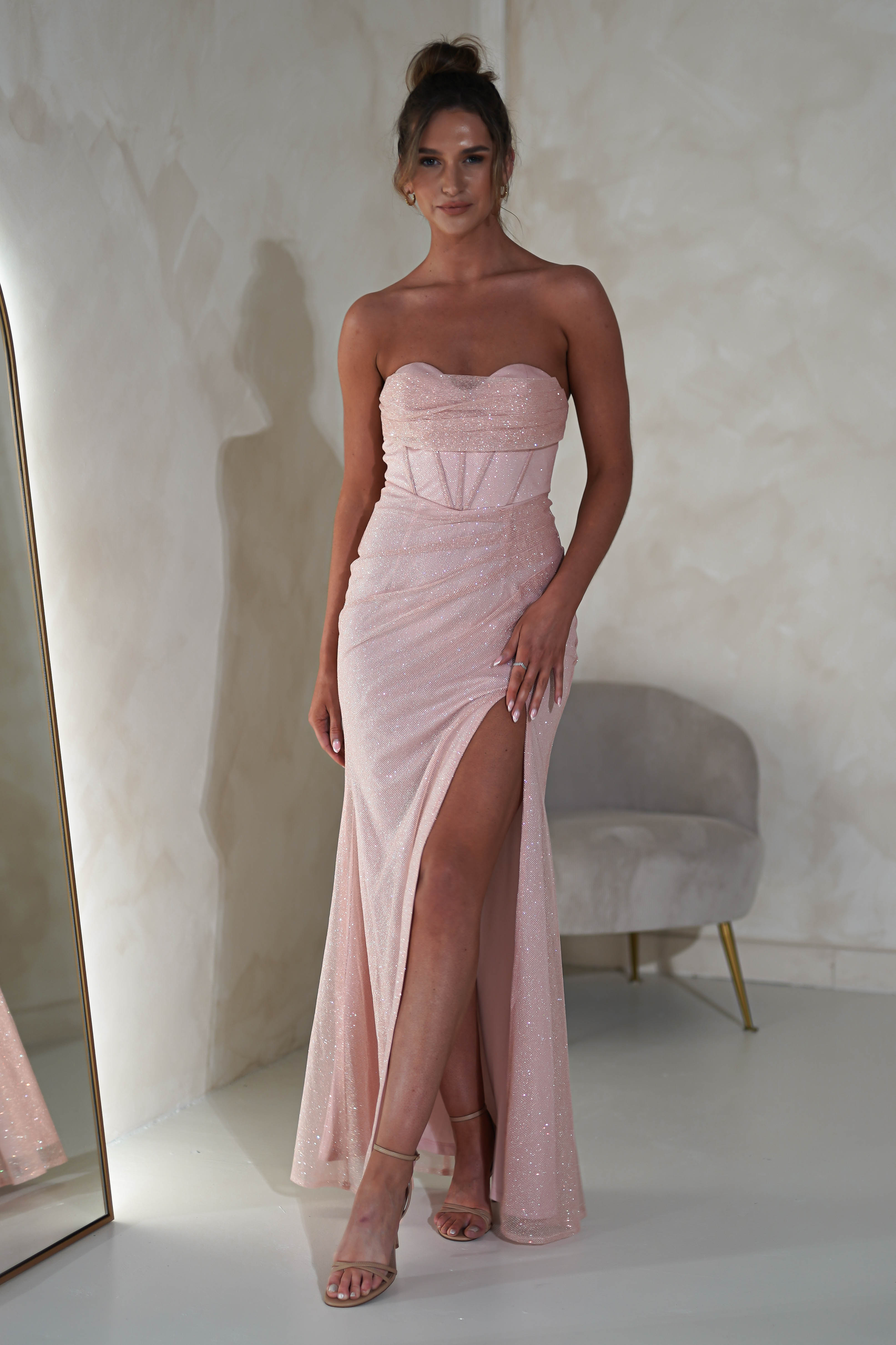 Baby pink outlet debs dress