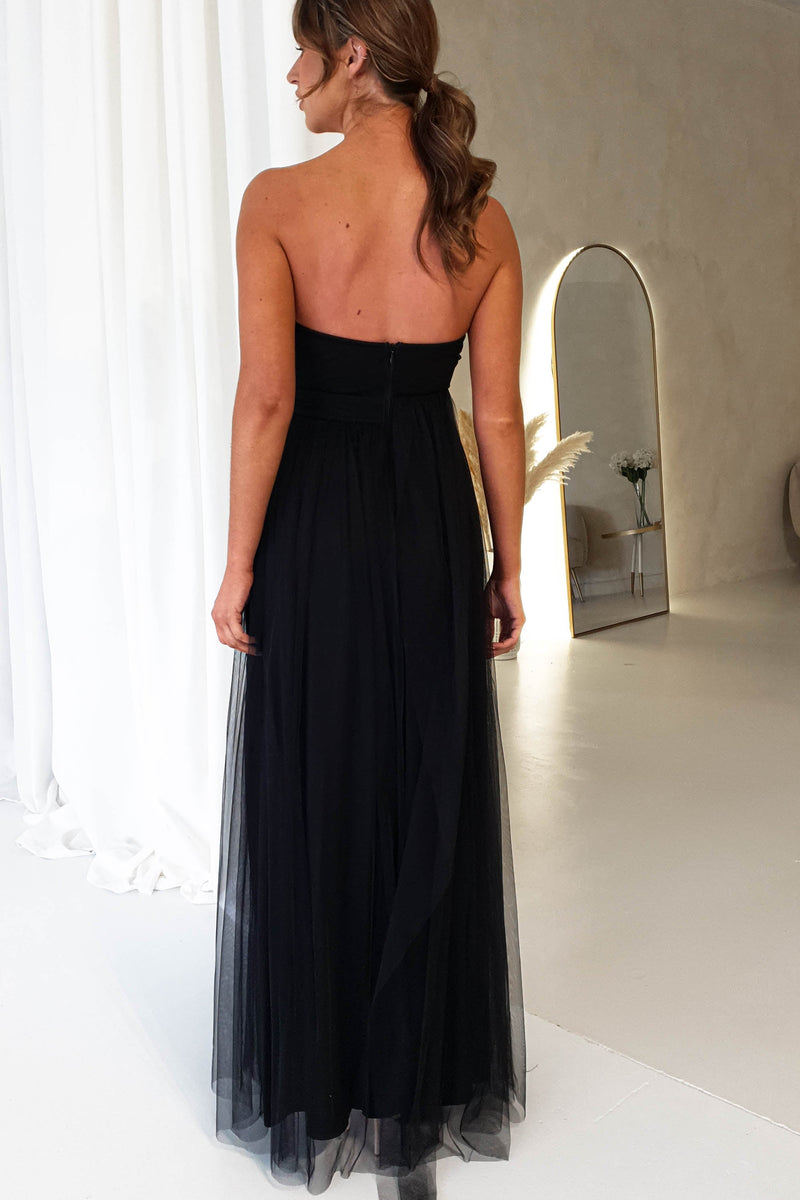 Tillie Mesh Maxi Dress | Black