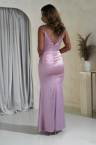 Phillipa Soft Satin Tie Stap Maxi Gown | Pink | Debs & Prom | Formal Gown | Oh Hello Clothing