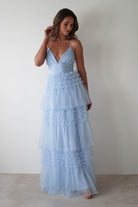 MANIJU On Sale Madeleine Tulle Layered Maxi Dress | Blue
