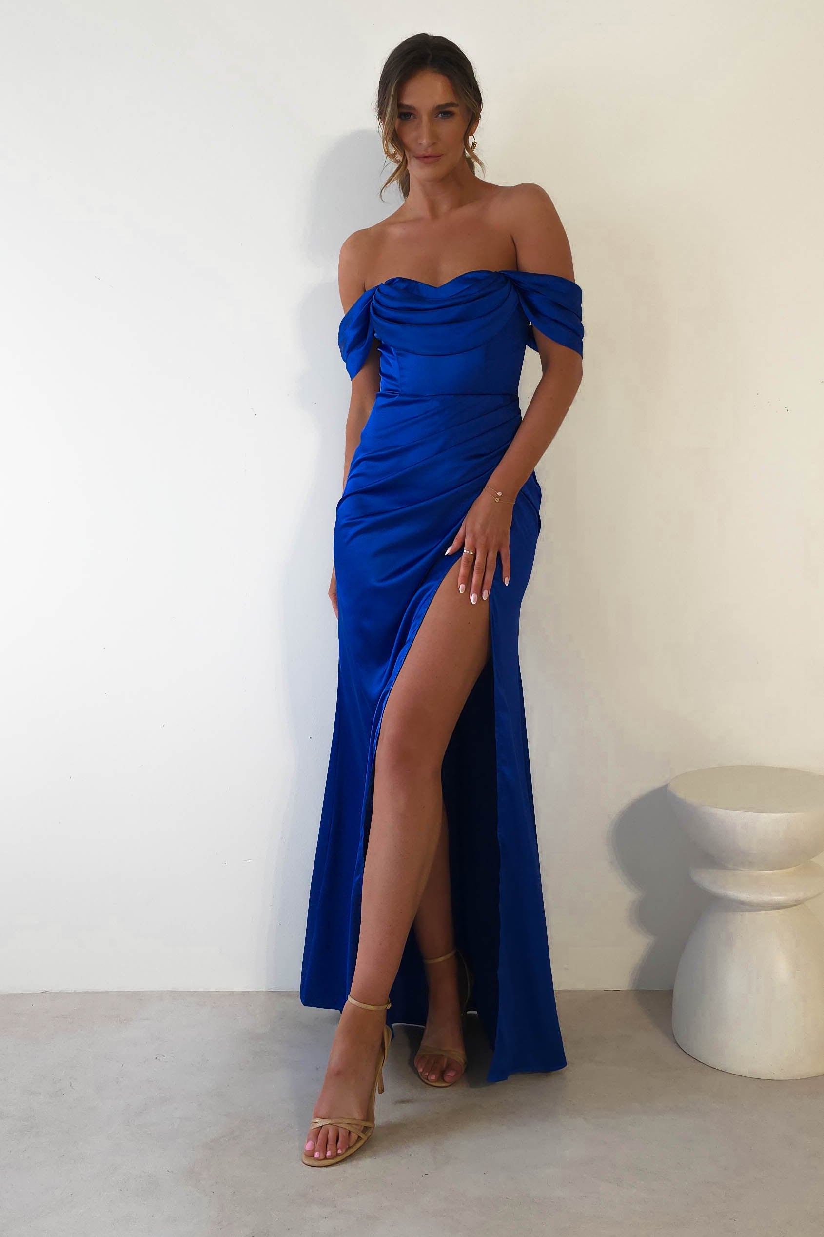 Monica Off The Shoulder Gown | Royal Blue