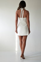 Morocco Halterneck Mini Dress | White | Graduation | Bride To Be Hen Dress | Oh Hello Clothing