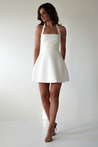 Morocco Halterneck Mini Dress | White | Graduation | Bride To Be Hen Dress | Oh Hello Clothing