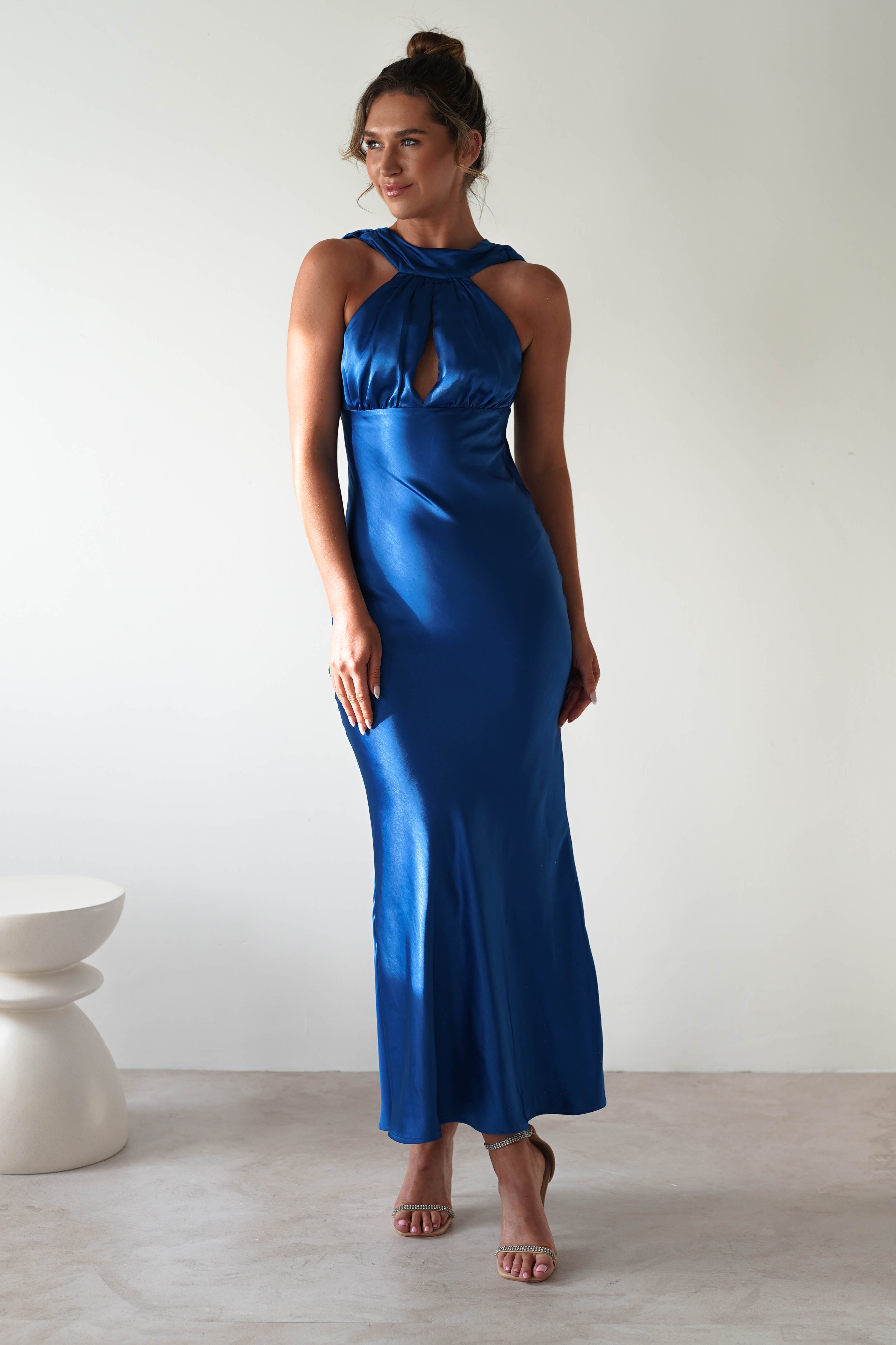 Lauryn Halter Neck Maxi Dress | Cobalt Blue