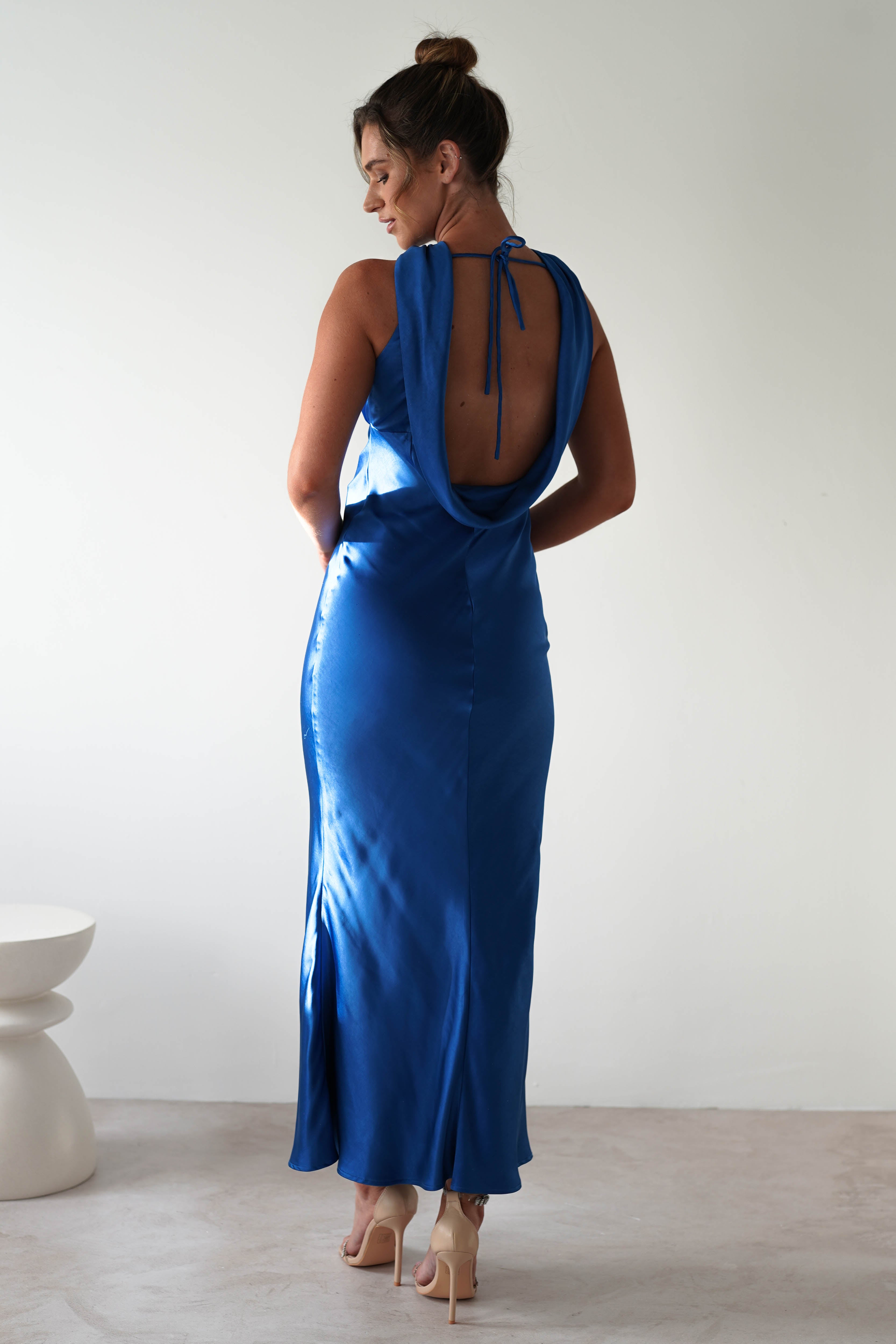 Lauryn Halter Neck Maxi Dress | Cobalt Blue