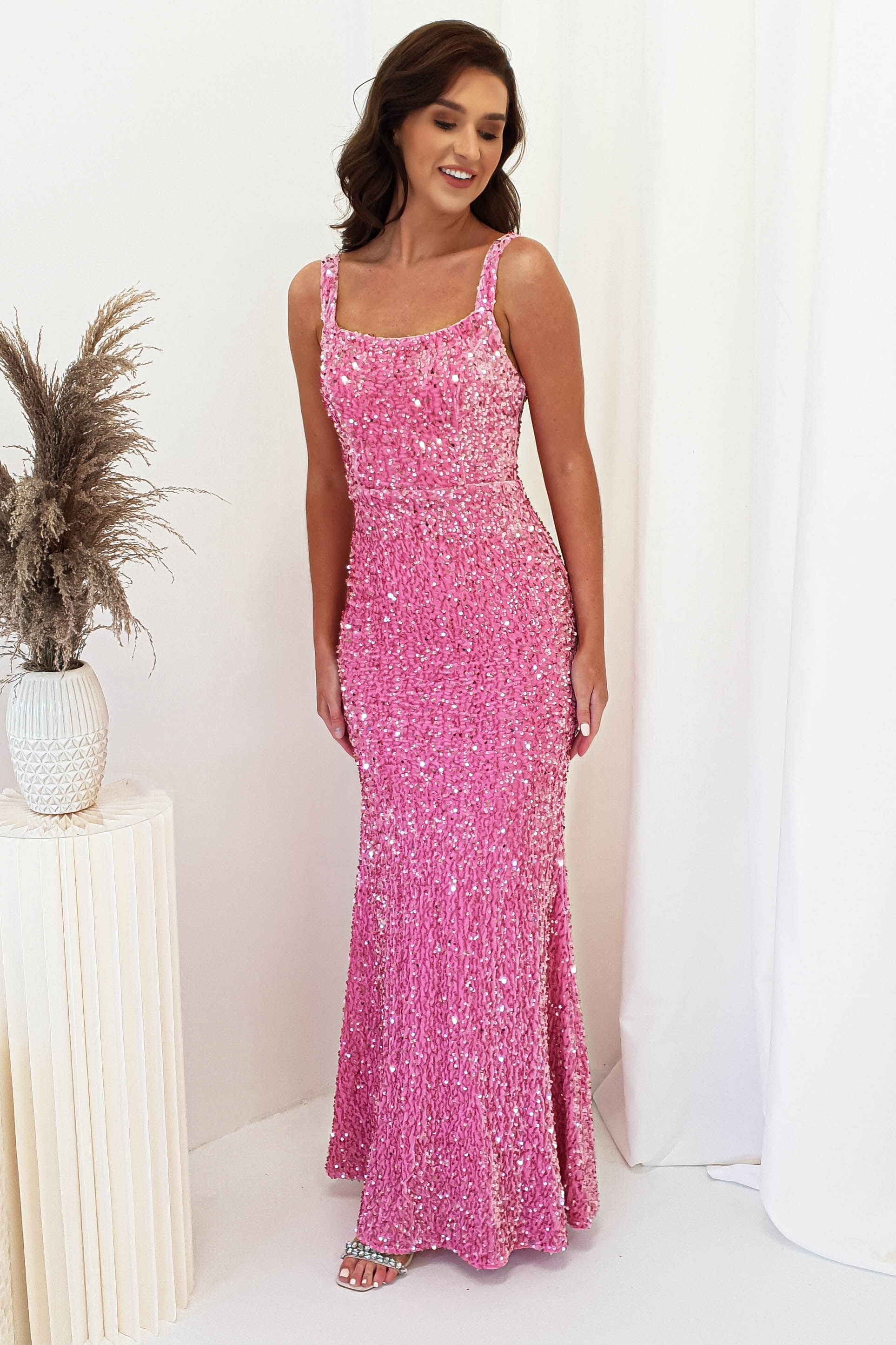 Rosita Sequin Bodycon Gown | Pink
