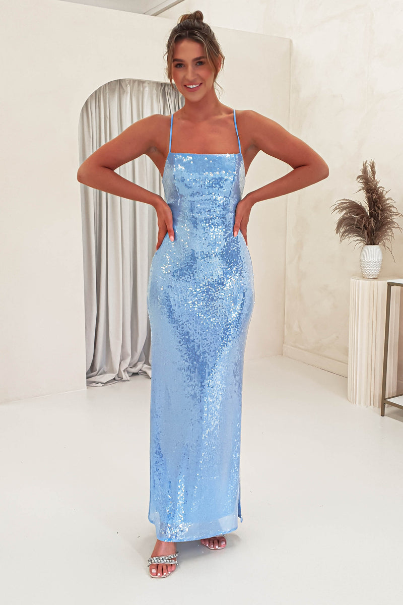 Renesmee Sequin Maxi Dress | Blue