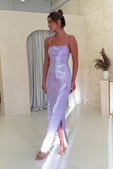 Renesmee Sequin Maxi Dress | Lilac