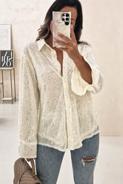 Miller Sequin Long Sleeve Shirt  Beige/Cream – Oh Hello Clothing