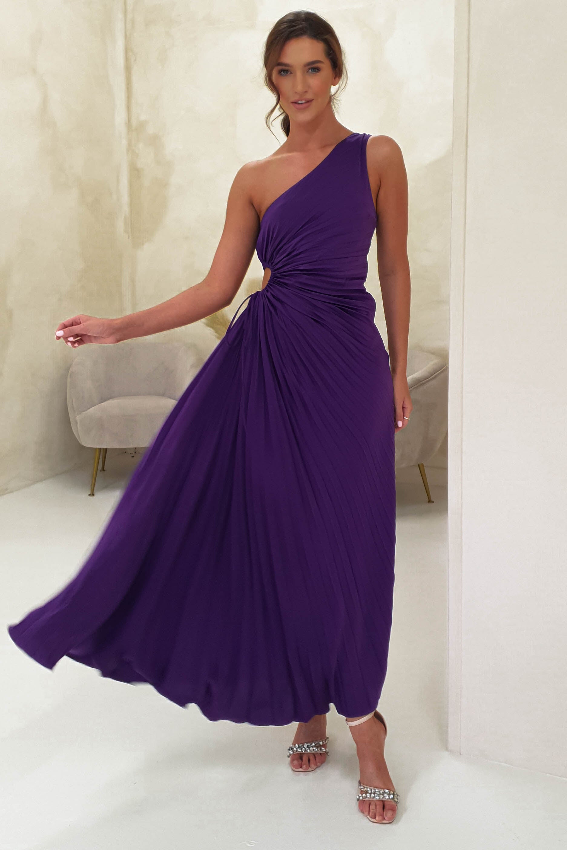 Deep purple hot sale maxi dress