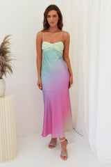 Stacie Ombre Midi Dress | Mixed Print