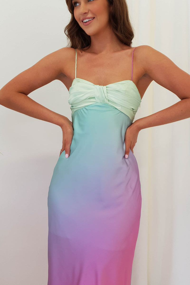 Stacie Ombre Midi Dress | Mixed Print