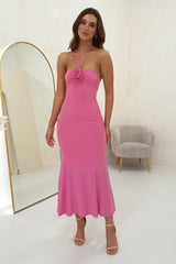 Genova Halterneck Maxi Dress | Pink