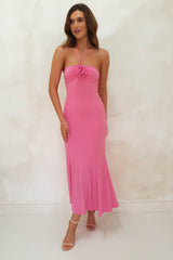 Genova Halterneck Maxi Dress | Pink