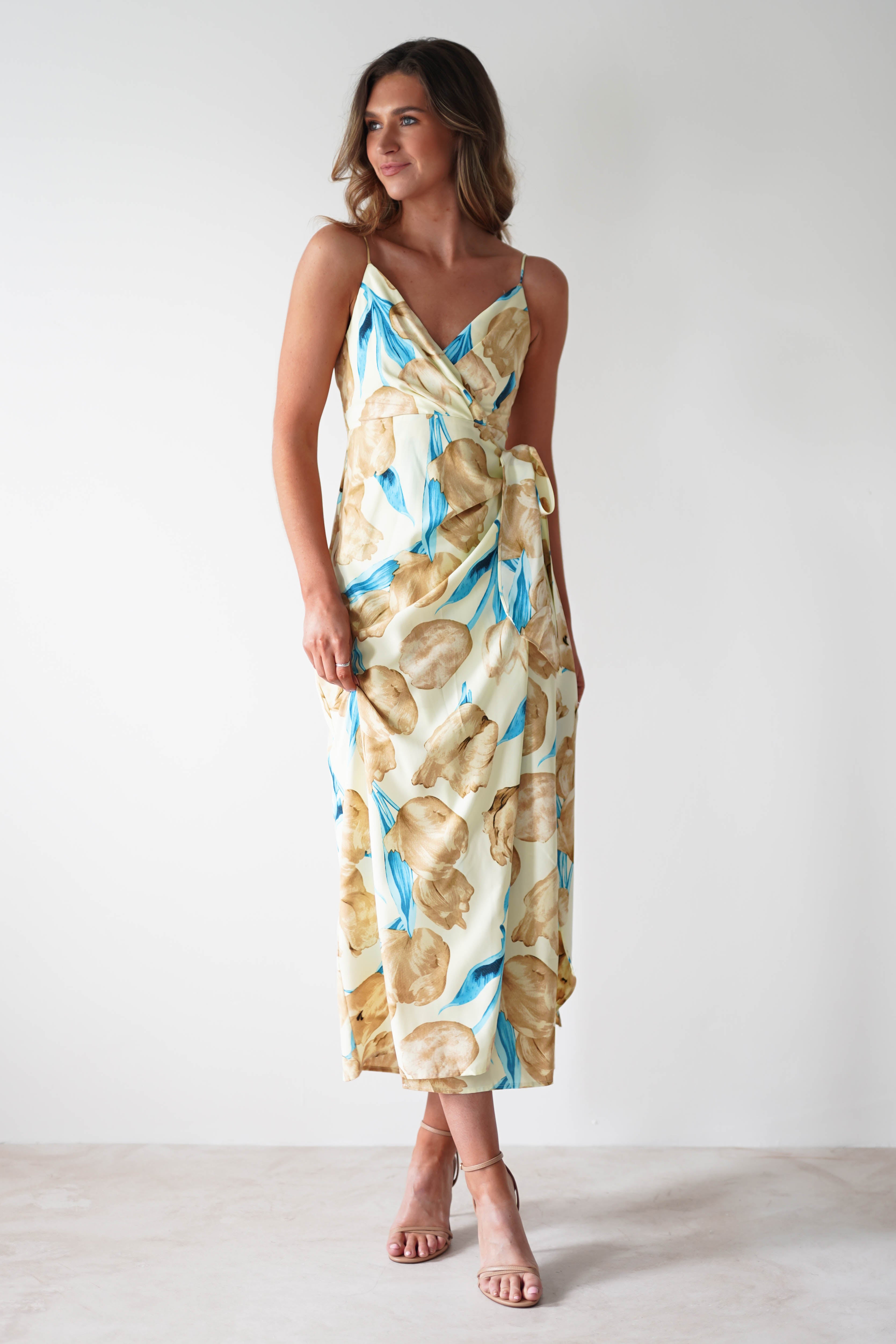 Sarah Floral Print Midaxi Wrap Dress | Mixed Print