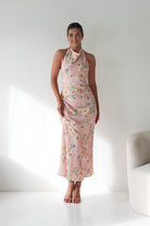 Oh Hello Clothing Women > Clothing > Dresses Elaina Halternack Floral Maxi Dress | Peach/Sage