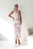 Oh Hello Clothing Women > Clothing > Dresses Elaina Halternack Floral Maxi Dress | Pink Print
