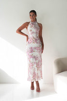 Oh Hello Clothing Women > Clothing > Dresses Elaina Halternack Floral Maxi Dress | Pink Print