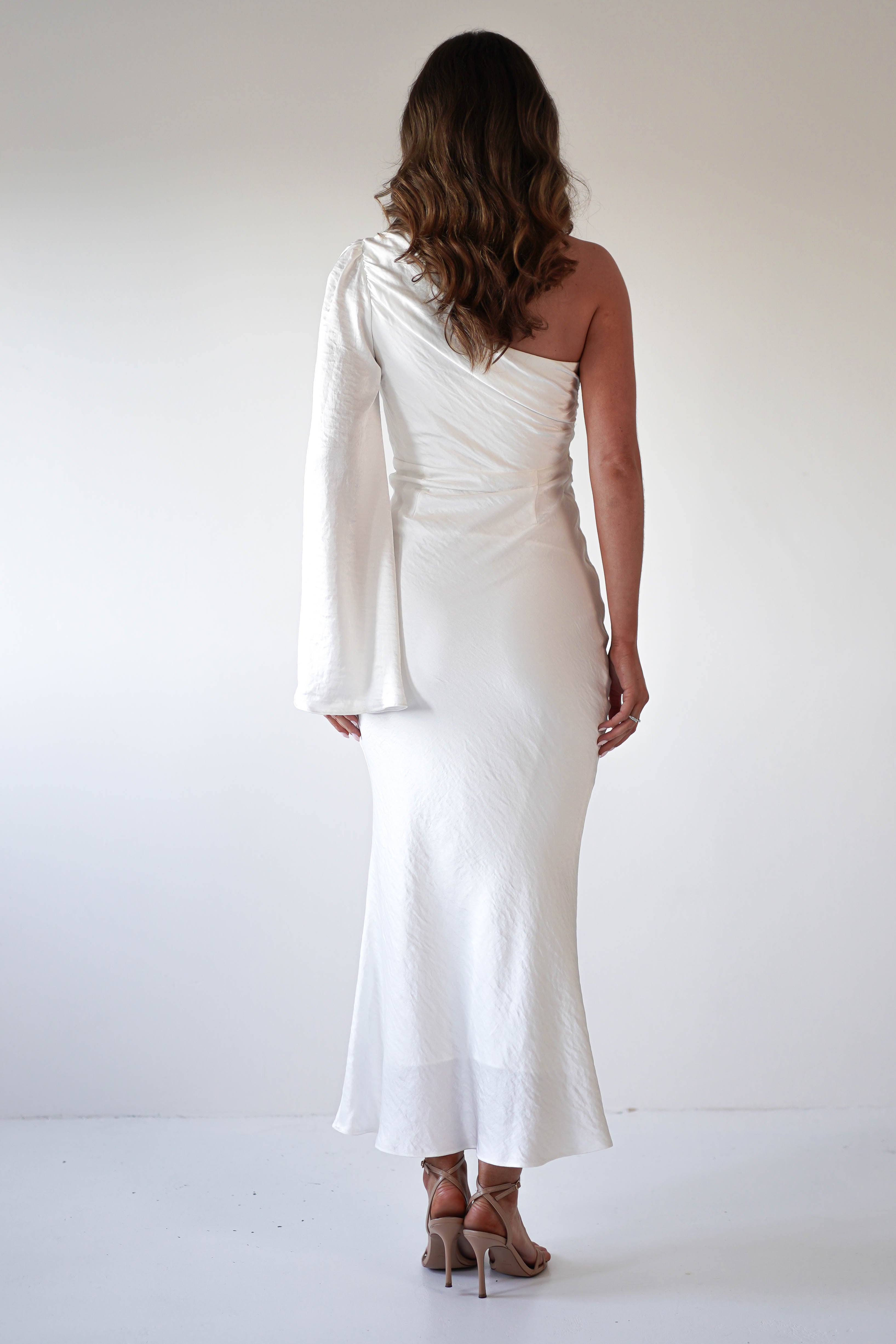 Elegance Silky Maxi Dress | Ivory