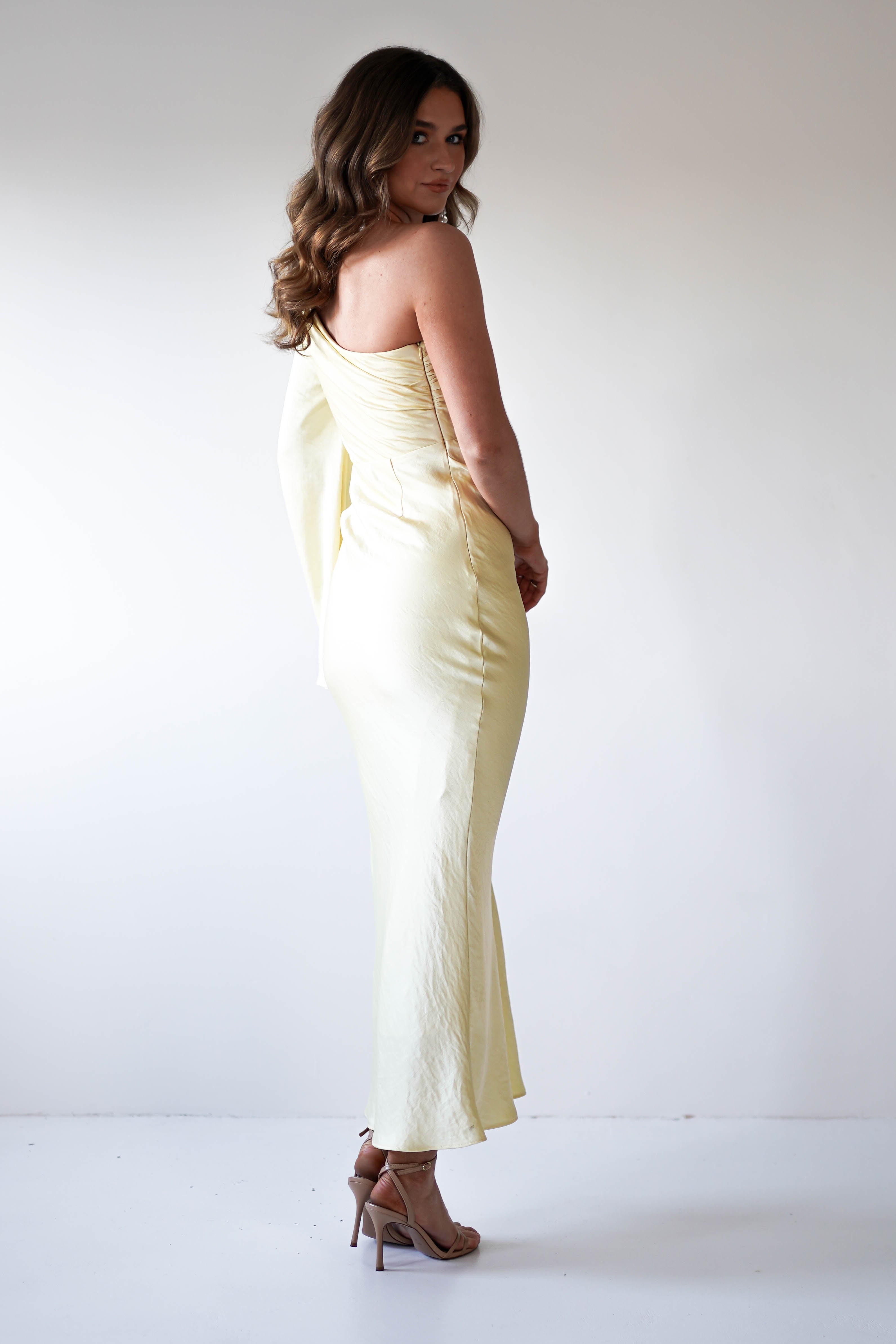 Elegance Silky Maxi Dress | Yellow