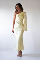 Sylvana Silky Maxi Dress Yellow | Wedding Guest Dress | Maxi | Oh Hello Clothing