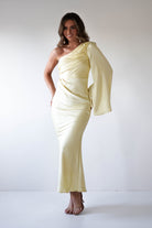Sylvana Silky Maxi Dress Yellow | Wedding Guest Dress | Maxi | Oh Hello Clothing