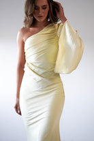Sylvana Silky Maxi Dress Yellow | Wedding Guest Dress | Maxi | Oh Hello Clothing