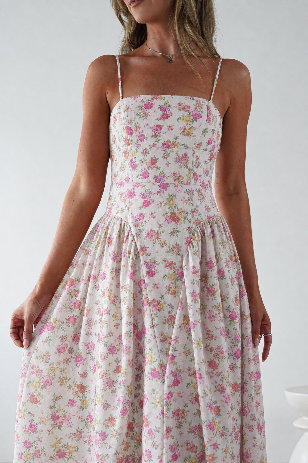 Oh Hello Clothing Dresses > Prom Dresses Elodie Floral Print Maxi Dress | Pink