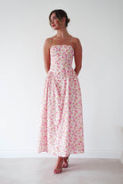 Oh Hello Clothing Dresses > Prom Dresses Elodie Floral Print Maxi Dress | Pink
