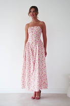 Oh Hello Clothing Dresses > Prom Dresses Elodie Floral Print Maxi Dress | Pink
