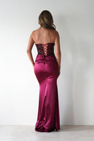 Elysia Sequin Embellished Bodice Gown | Wine | Debs & Prom | Formal Gown | Oh Hello Clothing