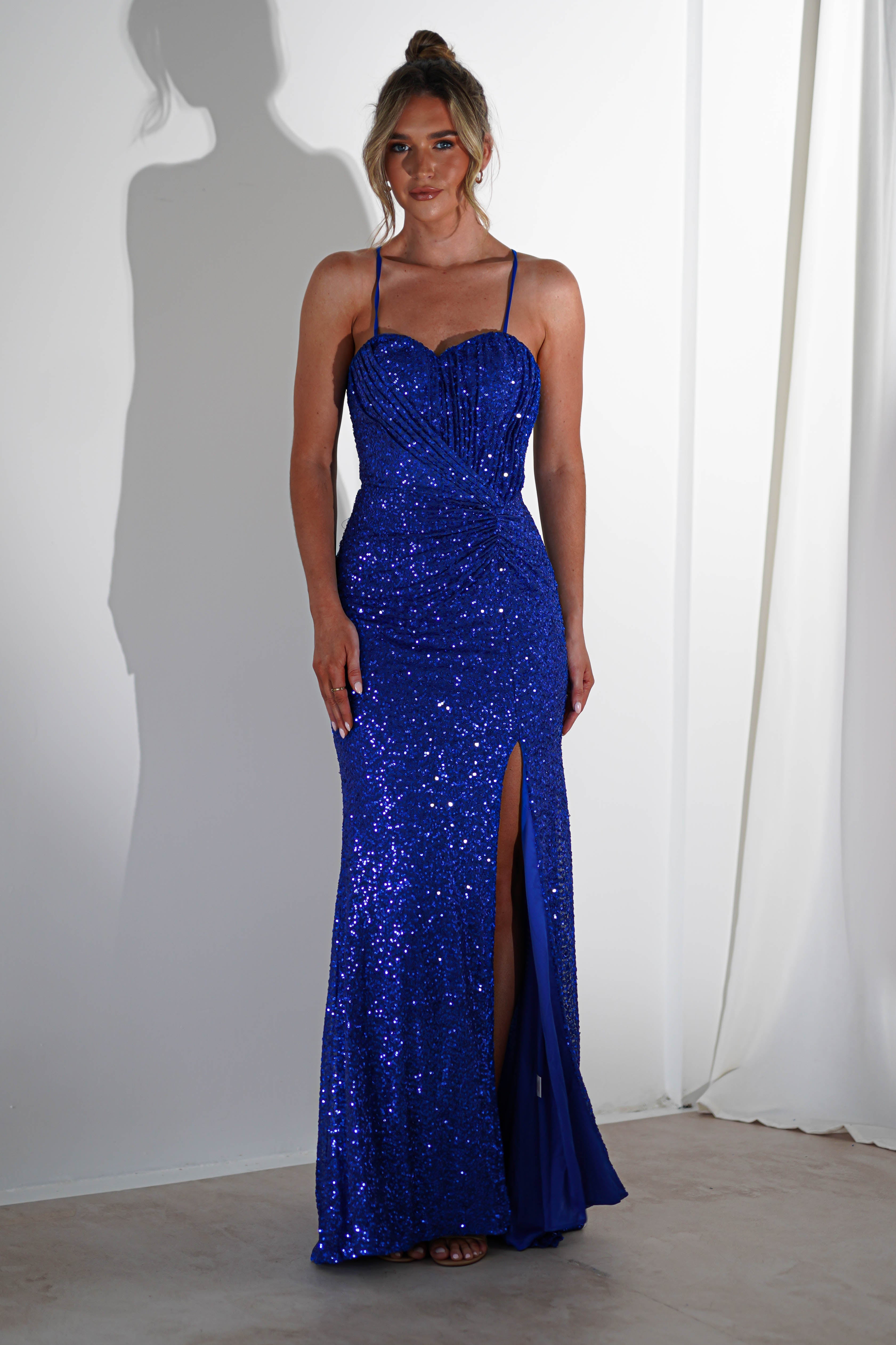 Ember Bodycon Sequin Gown | Royal Blue