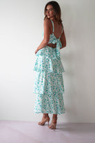 Emily Floral Ruffle Maxi Dress Green/White | Wedding Guest Dress | Maxi | Oh Hello Clothing