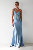 Eternity Glitter Bodycon Gown | Dusty Blue | Debs & Prom | Formal Gown | Oh Hello Clothing