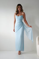Oh Hello Clothing Women > Clothing > Dresses Finn Strapless Draped Maxi Dress | Blue