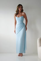 Oh Hello Clothing Women > Clothing > Dresses Finn Strapless Draped Maxi Dress | Blue