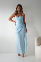 Oh Hello Clothing Women > Clothing > Dresses Finn Strapless Draped Maxi Dress | Blue