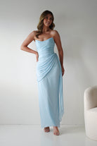 Oh Hello Clothing Women > Clothing > Dresses Finn Strapless Draped Maxi Dress | Blue