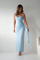 Oh Hello Clothing Women > Clothing > Dresses Finn Strapless Draped Maxi Dress | Blue