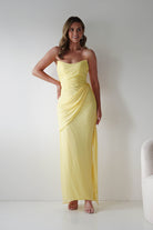 Oh Hello Clothing Women > Clothing > Dresses Finn Strapless Draped Maxi Dress | Yellow