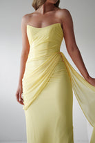 Oh Hello Clothing Women > Clothing > Dresses Finn Strapless Draped Maxi Dress | Yellow