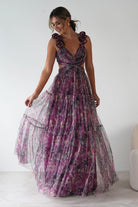 Flirtini Floral Tulle Maxi Dress Mixed Print | Wedding Guest Dress | Maxi | Oh Hello Clothing