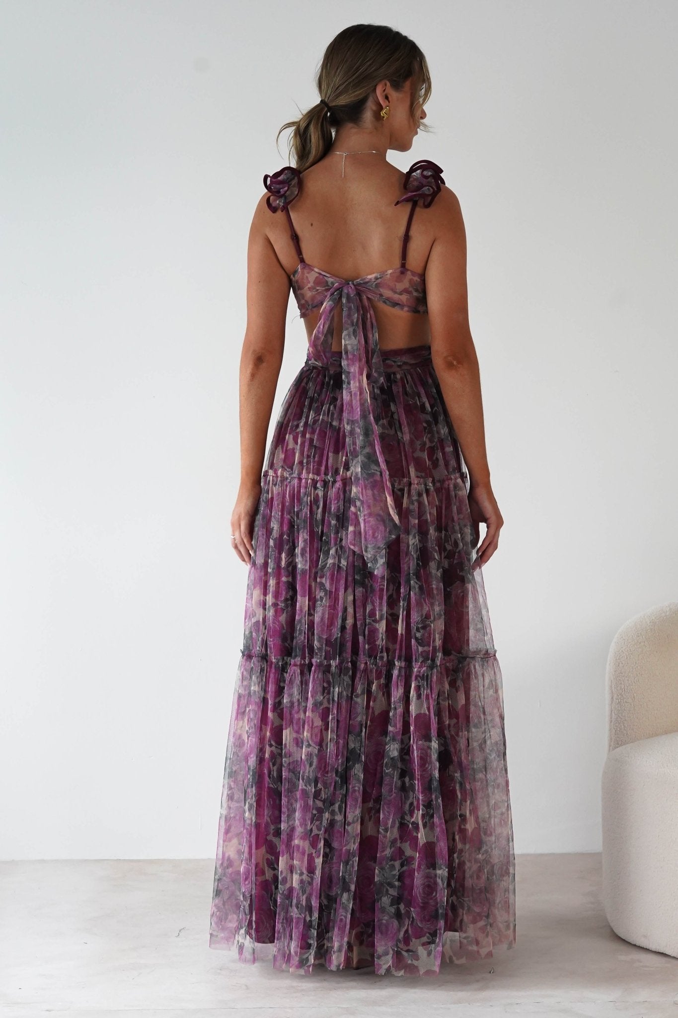 Flirtini Floral Tulle Maxi Dress | Mixed Print | Oh Hello Clothing | S (8)