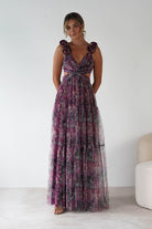 Flirtini Floral Tulle Maxi Dress Mixed Print | Wedding Guest Dress | Maxi | Oh Hello Clothing