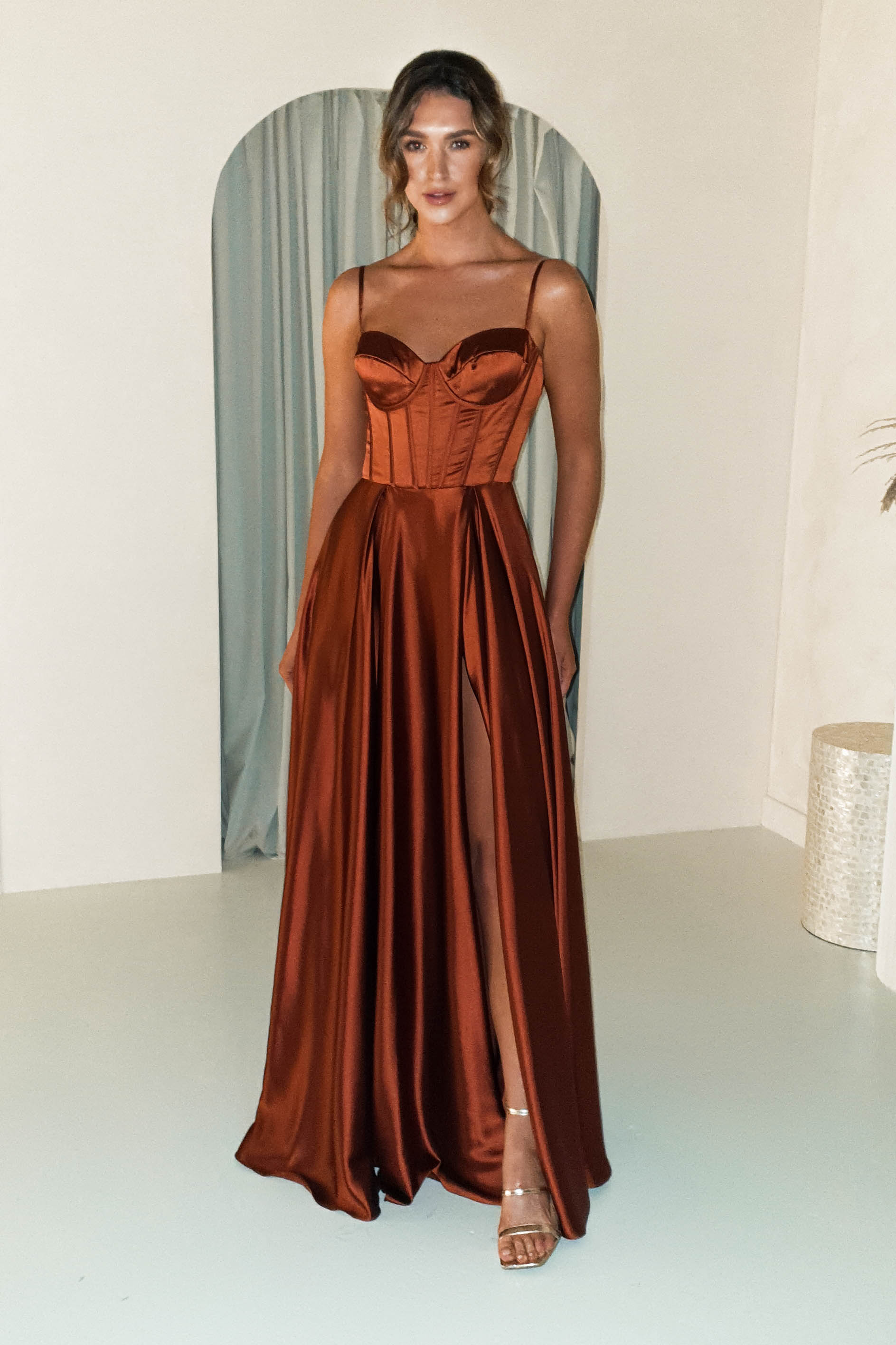 Rust Dresses | Sunset Orange Fashion | Quick Delivery